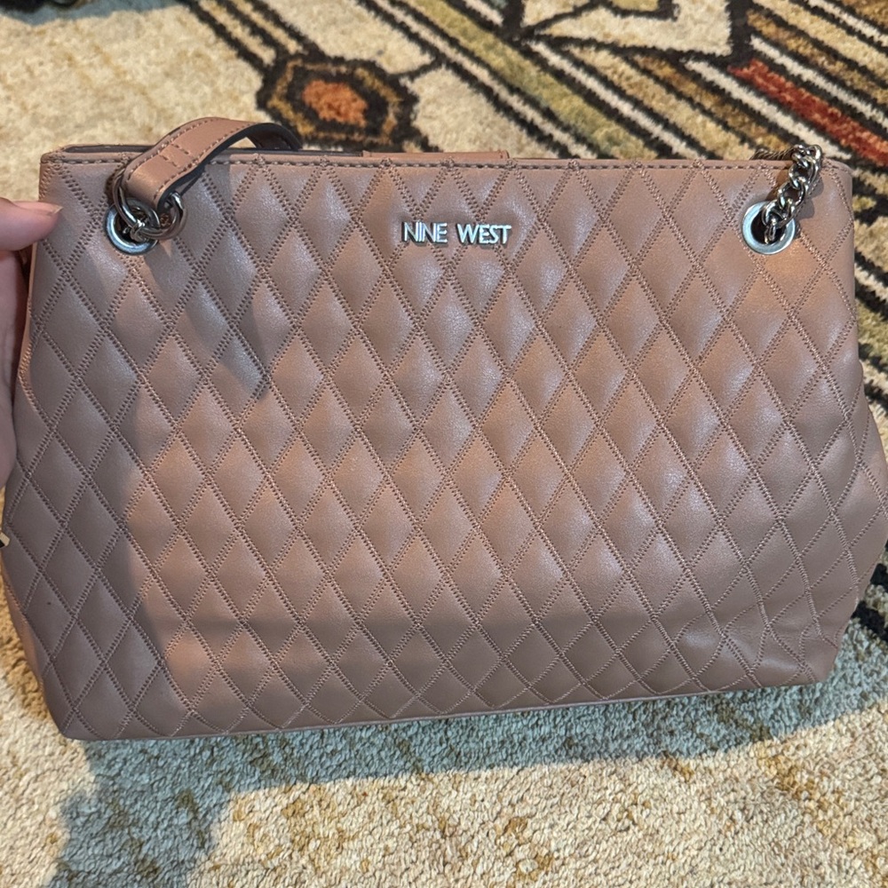 Nine West Quilted Brown Shoulder Bag